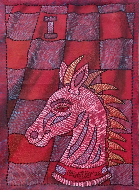 THE KNIGHT’S GAMBIT (ART-17016-123673) - Handpainted Art Painting - 12in X 17in