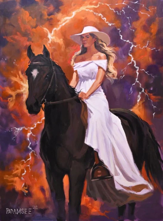 SOVEREIGN OF THE STORM (ART-18703-123799) - Handpainted Art Painting - 36in X 48in