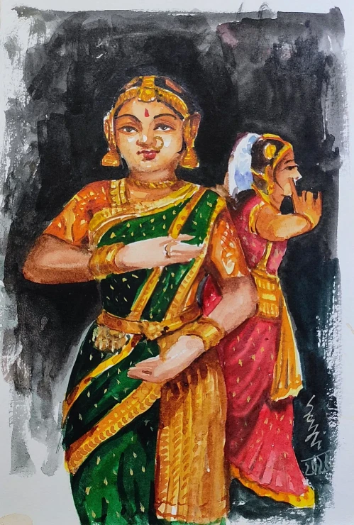 Dancing Woman (PRT-7901-124040) - Canvas Art Print - 24in X 36in