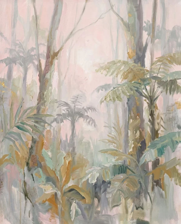 Echoes Of Celadon Mist (PRT-15697-124552) - Canvas Art Print - 48in X 60in