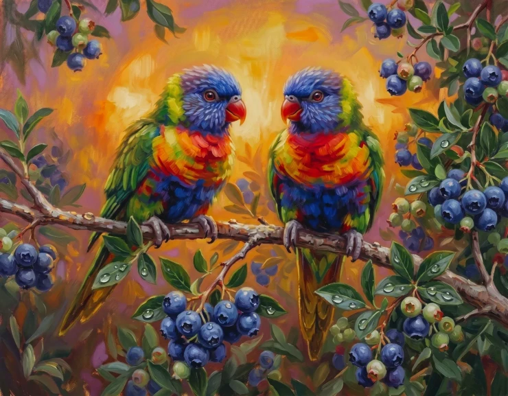 A Symphony Of Plumage (PRT-15697-124543) - Canvas Art Print - 60in X 47in