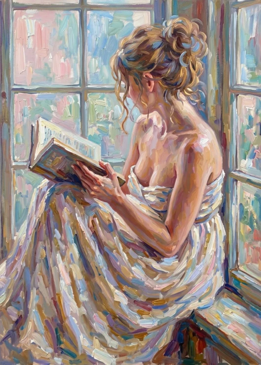 Reverie In Pastel Light (PRT-16861-124772) - Canvas Art Print - 43in X 60in