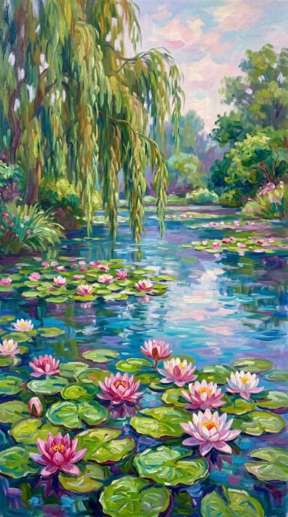 Verdant Waters Of Tranquility (PRT-16861-124379) - Canvas Art Print - 33in X 60in