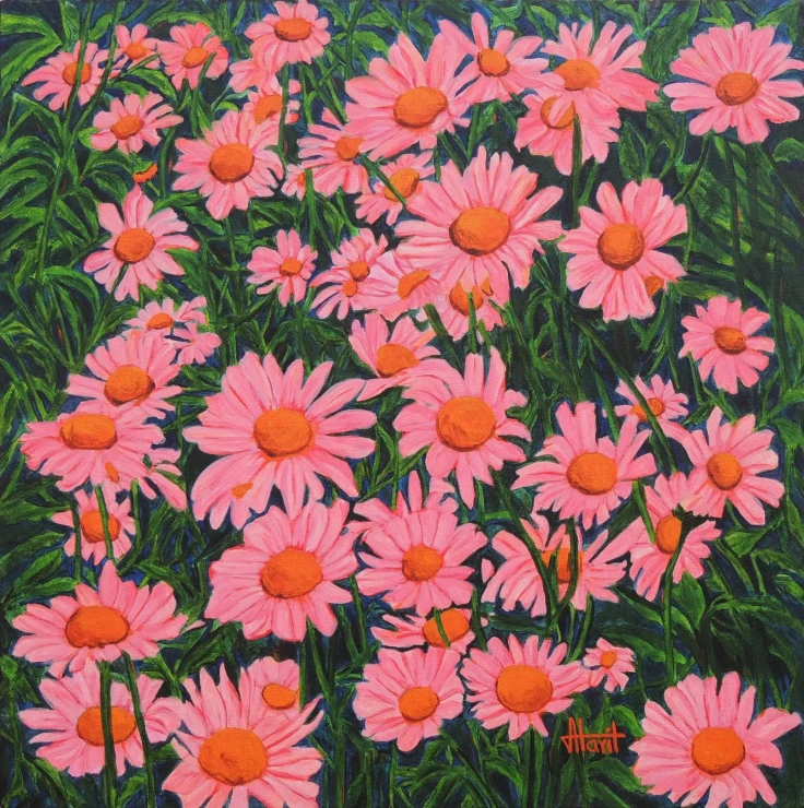 Morning Bloom I (PRT-2948-124307) - Canvas Art Print - 18in X 18in