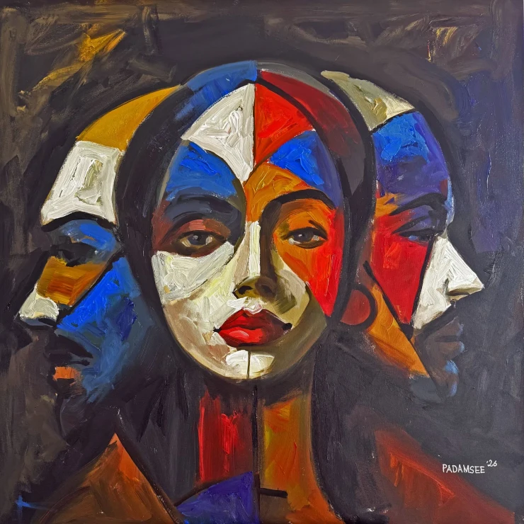 Batik Identities (ART-18703-125020) - Handpainted Art Painting - 48in X 48in