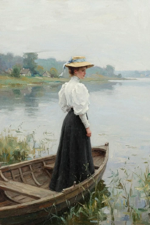 Tranquil Journey At Dawn (PRT-16861-125144) - Canvas Art Print - 40in X 60in