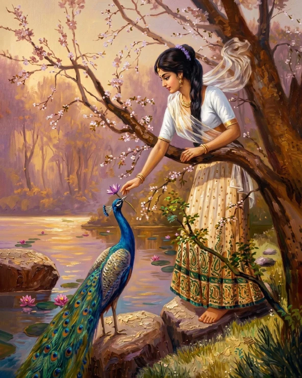 Aura Of Blossoming Grace (PRT-15697-125221) - Canvas Art Print - 48in X 60in