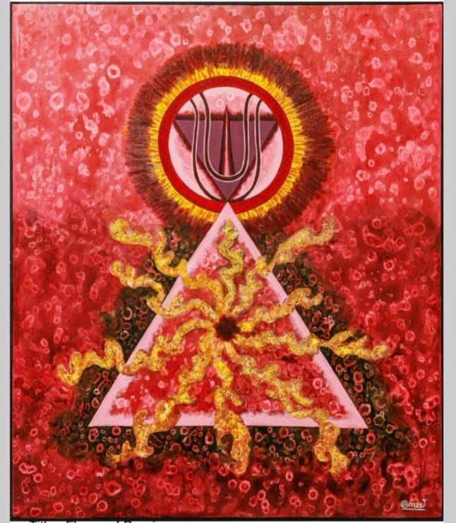 Flower Of Passion (ART-18952-125174) - Handpainted Art Painting - 30in X 36in