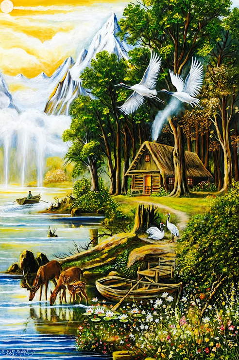 Landscape (PRT-18830-125171) - Canvas Art Print - 25in X 36in