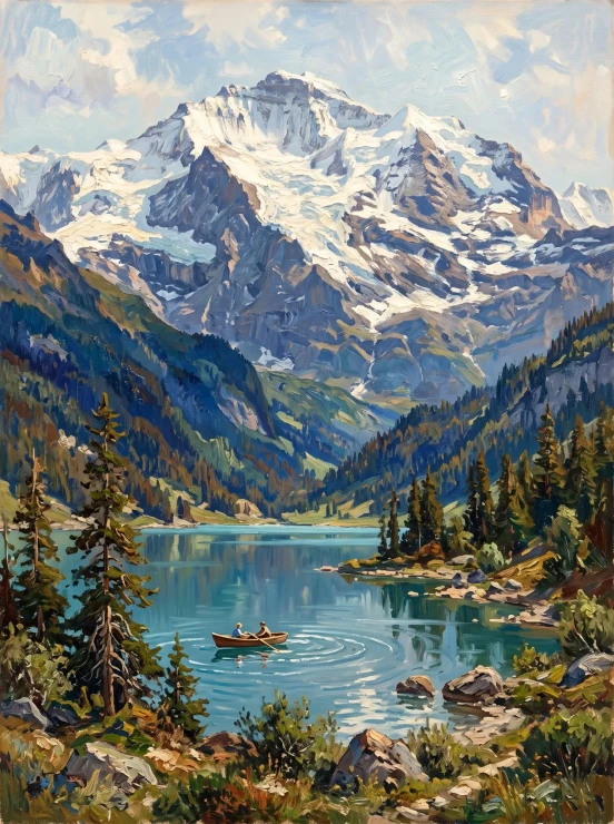 Glacial Reflections In Azure (PRT-15697-125192) - Canvas Art Print - 45in X 60in