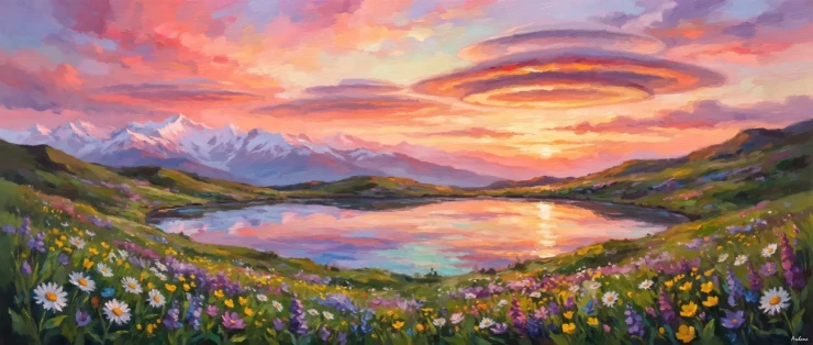 Luminous Lenticular Above Prashar (PRT-15697-125050) - Canvas Art Print - 60in X 25in