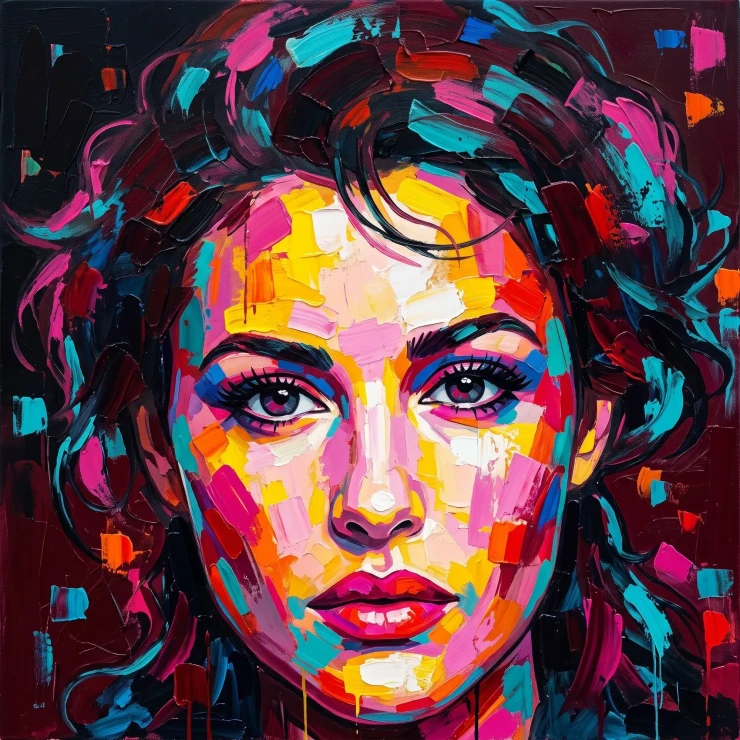 Vivid Expressions Of Grace (PRT-15697-124281) - Canvas Art Print - 60in X 60in