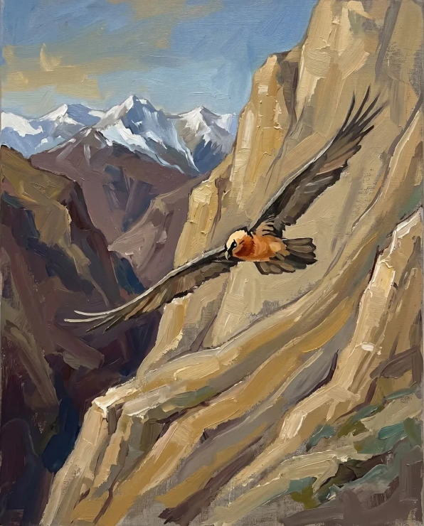 Sailing The Sunlit Precipice (PRT-15697-125687) - Canvas Art Print - 48in X 60in