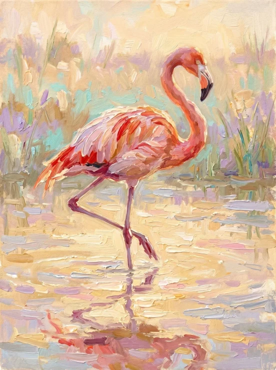 Solitude In Golden Waters (PRT-15697-125593) - Canvas Art Print - 45in X 60in
