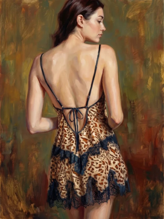 Feline Grace In Chiffon (PRT-16861-126107) - Canvas Art Print - 45in X 60in