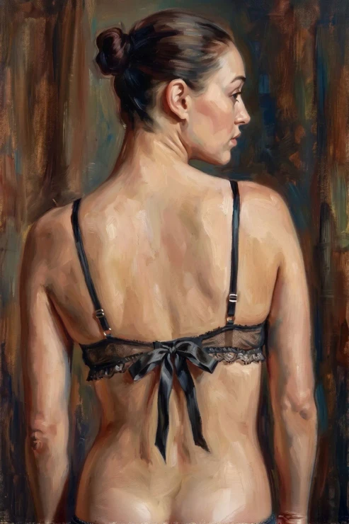 Silhouette In Black Lace (PRT-16861-126277) - Canvas Art Print - 40in X 60in