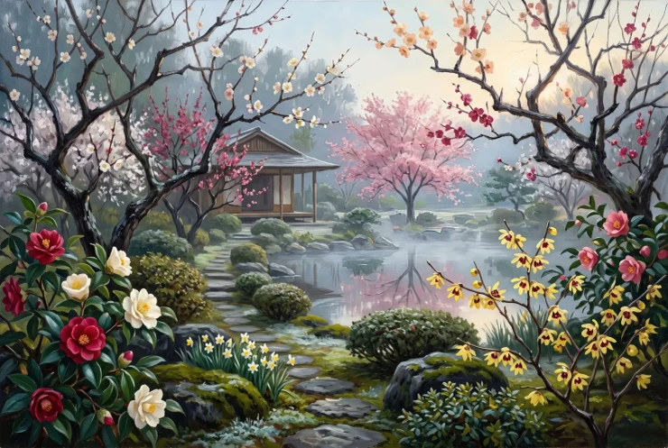 First Light Of Spring (PRT-15697-125881) - Canvas Art Print - 60in X 40in