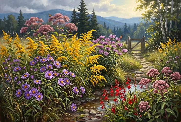 Echoes Of Laurentian Gold (PRT-15697-125859) - Canvas Art Print - 60in X 40in