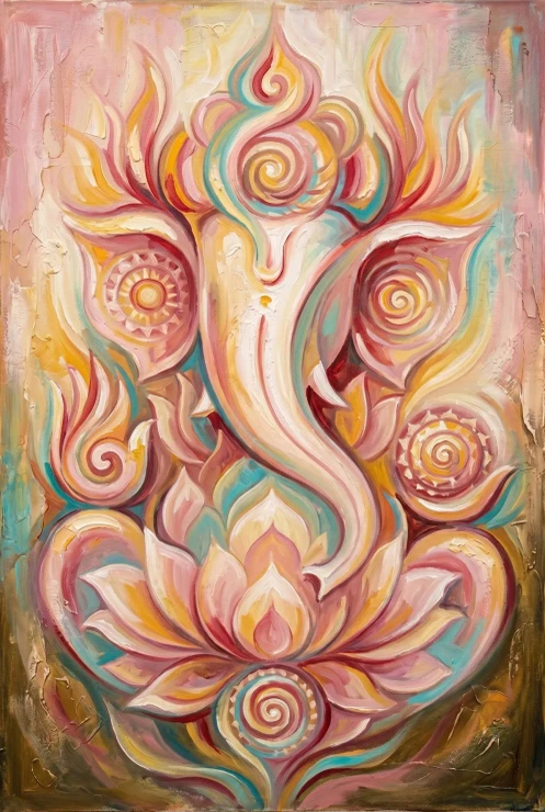 Ascending Lotus Flame (PRT-15697-125697) - Canvas Art Print - 40in X 60in