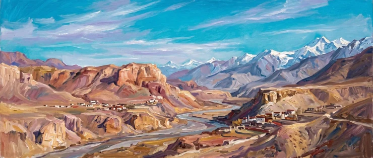 Mustang's Desert Silhouette (PRT-15697-125476) - Canvas Art Print - 60in X 25in