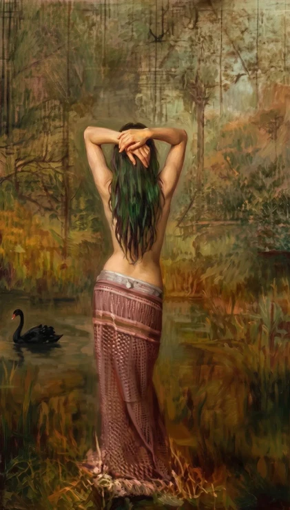 Solitude Beside The Mist (PRT-16861-126536) - Canvas Art Print - 34in X 60in