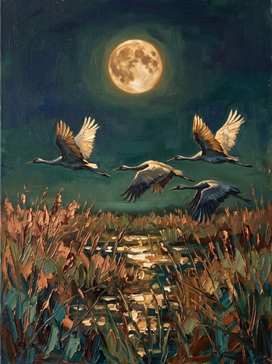 Copper Reeds Ascending (PRT-15697-126507) - Canvas Art Print - 45in X 60in