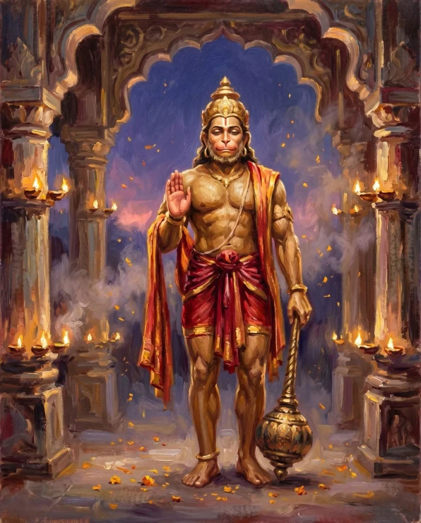 Serenade Of The Sacred Sentinel (PRT-15697-126390) - Canvas Art Print - 48in X 60in