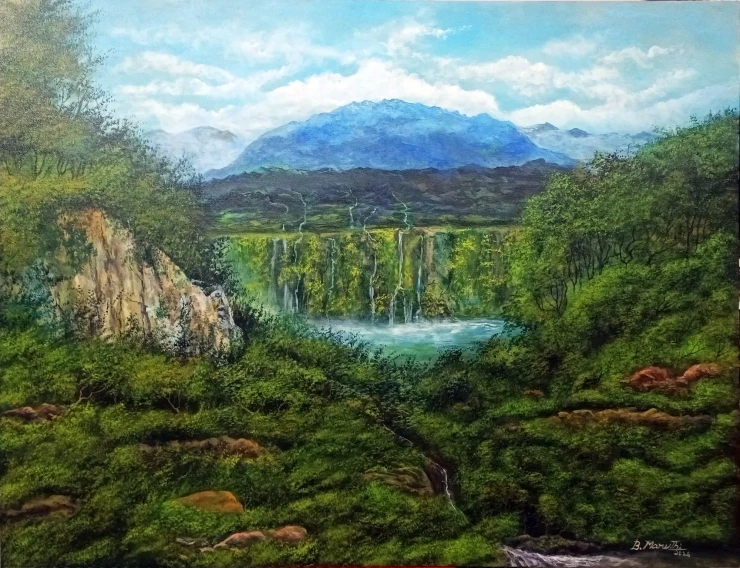 Landscape (ART-1342-126609) - Handpainted Art Painting - 40in X 30in