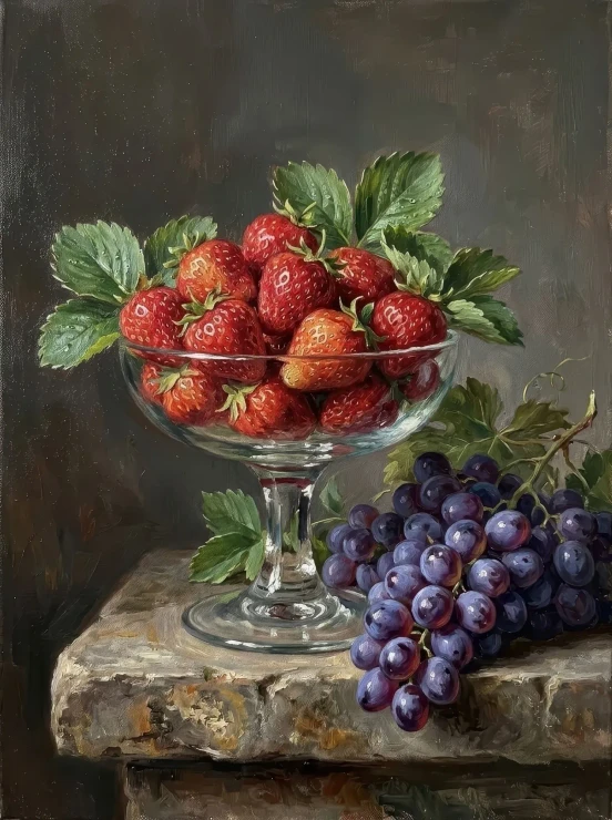 Vibrant Still Life Harmony (PRT-15697-126814) - Canvas Art Print - 45in X 60in