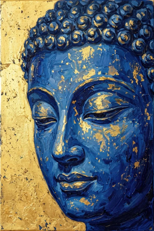 Cobalt Depths Of Illumination (PRT-15697-126870) - Canvas Art Print - 40in X 60in