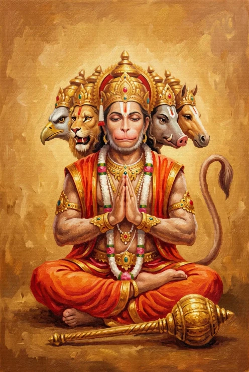 Radiant Fivefold Divine Presence (PRT-15697-127250) - Canvas Art Print - 40in X 60in