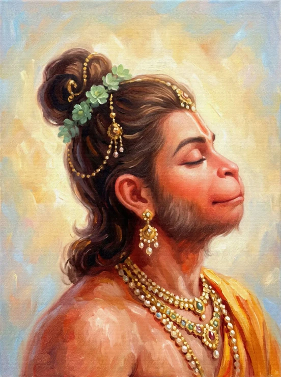 Celestial Reverence Profile (PRT-15697-127236) - Canvas Art Print - 45in X 60in