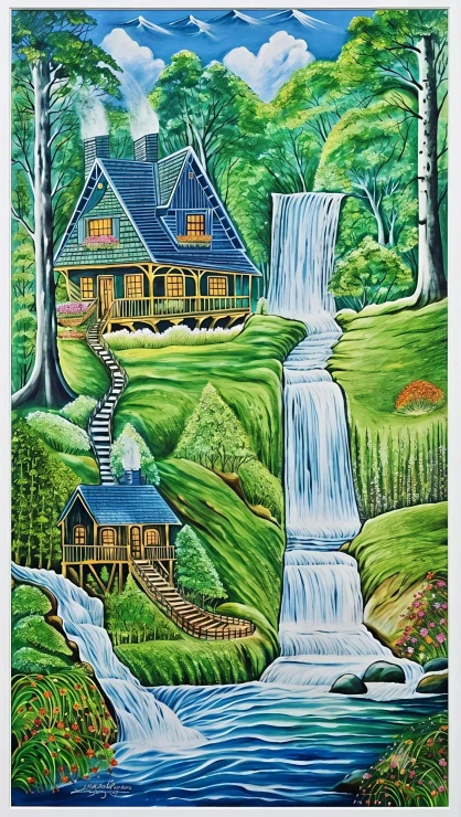 Classical Landscape (ART-18830-127502) - Handpainted Art Painting - 30in X 53in