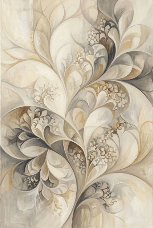 Fractal Silence Pure Abstraction (PRT-15697-127577) - Canvas Art Print - 40in X 60in