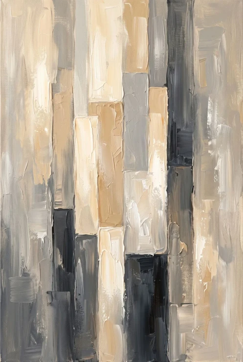 Architectural Silhouettes In Cream (PRT-15697-127543) - Canvas Art Print - 40in X 60in