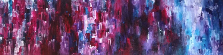 Cosmopolitan Pulse (ART-7878-127323) - Handpainted Art Painting - 60in X 14in