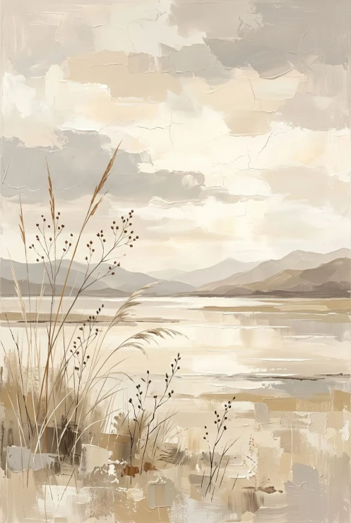 Serene Marshland Dawn (PRT-15697-127366) - Canvas Art Print - 40in X 60in