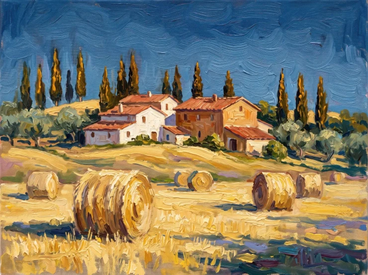 Golden Tuscan Afternoon (PRT-15697-127149) - Canvas Art Print - 60in X 45in