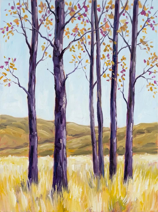 Vertical Rhythms In Gold (PRT-15697-127011) - Canvas Art Print - 45in X 60in