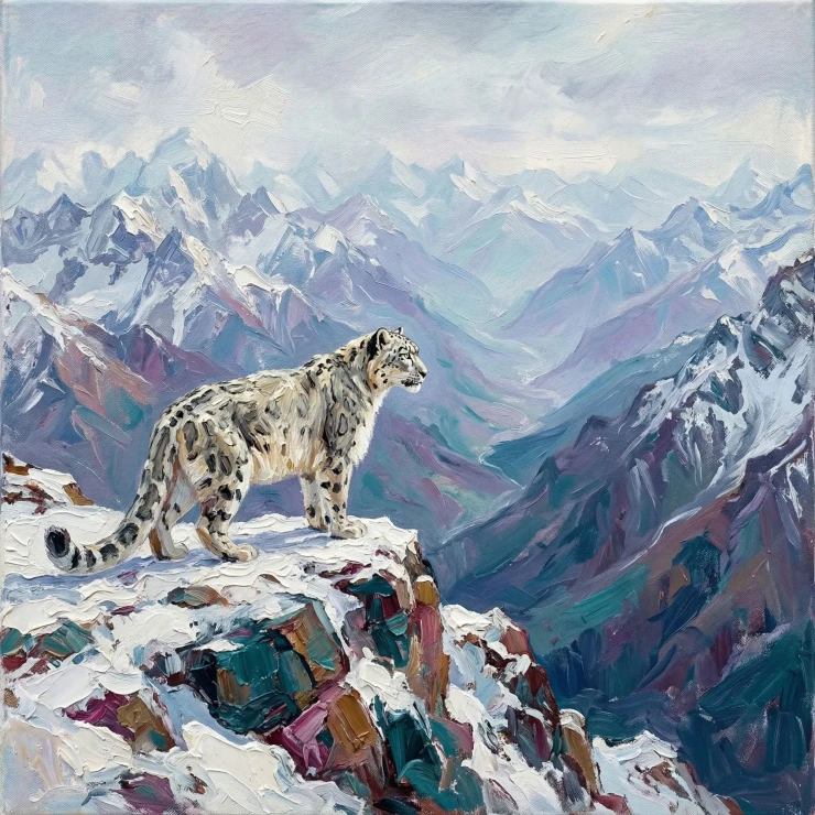 Solitude Upon The High Precipice (PRT-15697-126689) - Canvas Art Print - 60in X 60in