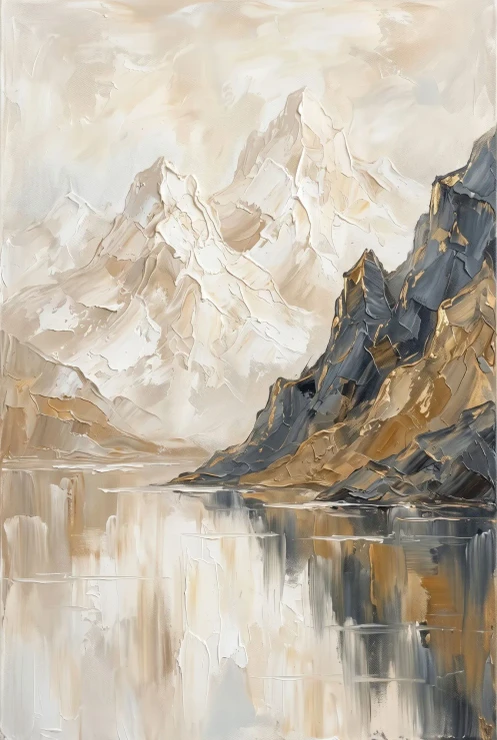 Impression Of Luminous Peaks (PRT-15697-127793) - Canvas Art Print - 40in X 60in