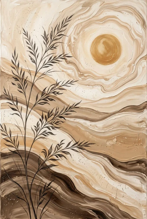 Serenade Of Earthen Strata (PRT-15697-127787) - Canvas Art Print - 40in X 60in
