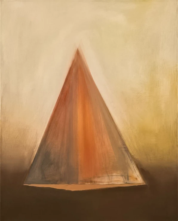 Ascending Triangle Ember (PRT-15697-128252) - Canvas Art Print - 48in X 60in