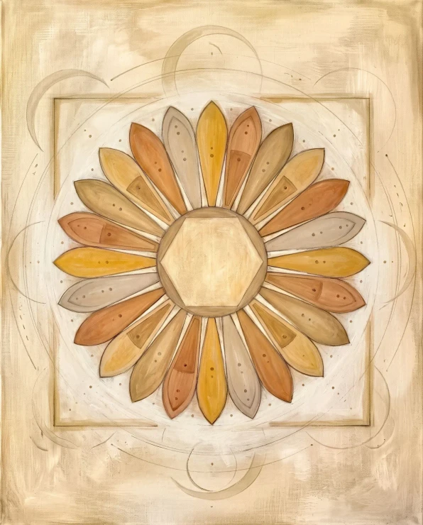 Wheel Of Luminous Stillness (PRT-15697-128216) - Canvas Art Print - 48in X 60in