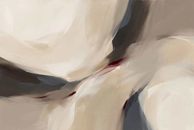 Whispers Of Neutral Form (PRT-15697-128047) - Canvas Art Print - 60in X 40in