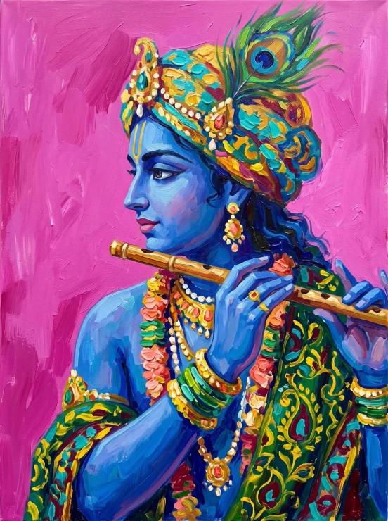 Azure Melody In Vibrant Pink (PRT-15697-128131) - Canvas Art Print - 45in X 60in