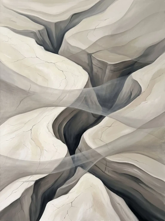 Cartography Of Silent Stone (PRT-15697-127850) - Canvas Art Print - 45in X 60in