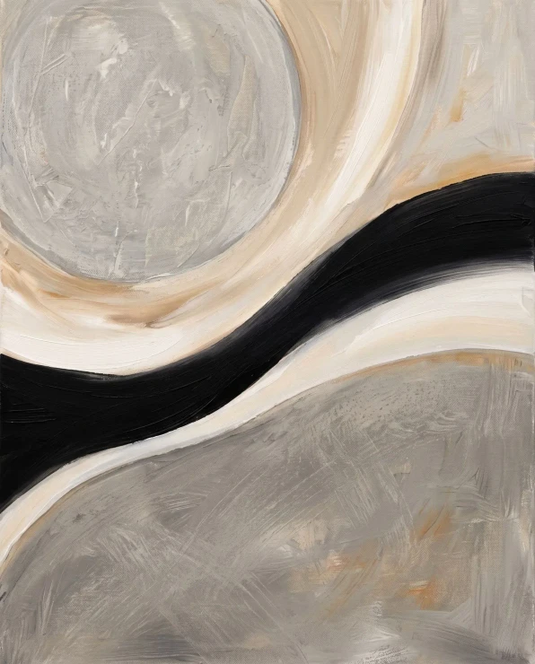 Serene Sculptural Horizon (PRT-15697-128374) - Canvas Art Print - 48in X 60in