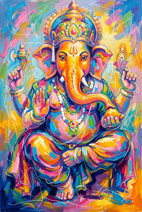 Swirling Aura Of The Divine (PRT-15697-128473) - Canvas Art Print - 40in X 60in