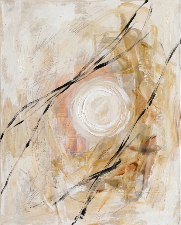 Earthy Linear Harmony (PRT-15697-128327) - Canvas Art Print - 48in X 60in